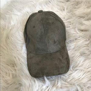 FOREVER21 SUEDE OLIVE GREEN DAD HAT